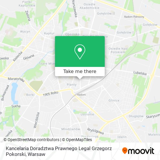 Kancelaria Doradztwa Prawnego Legal Grzegorz Pokorski map