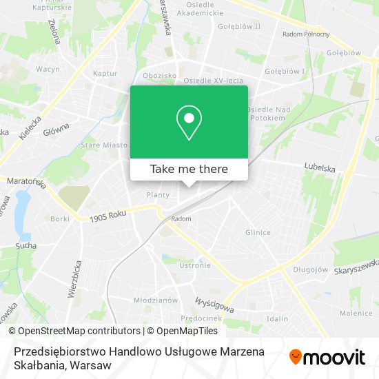 Przedsiębiorstwo Handlowo Usługowe Marzena Skałbania map