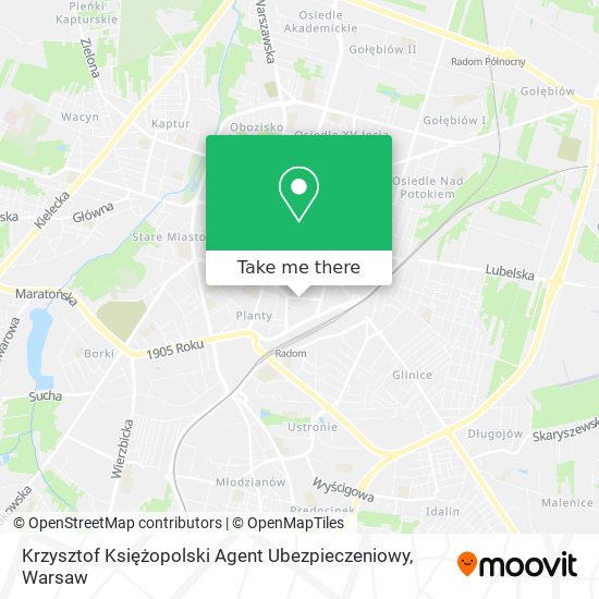 Krzysztof Księżopolski Agent Ubezpieczeniowy map