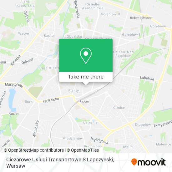 Ciezarowe Uslugi Transportowe S Lapczynski map