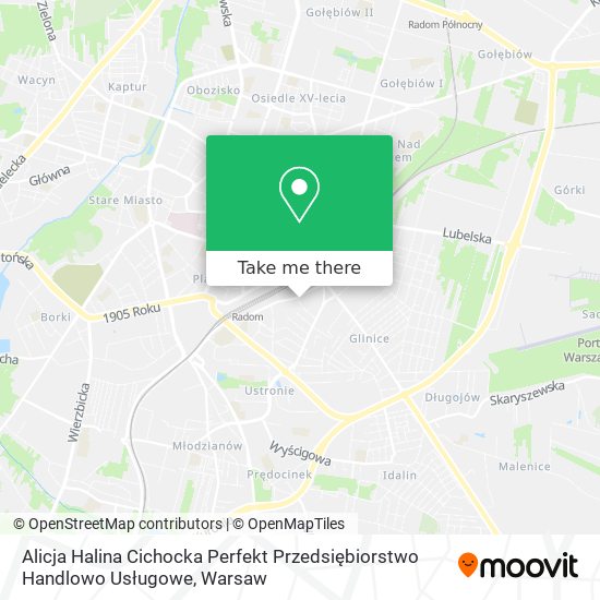 Alicja Halina Cichocka Perfekt Przedsiębiorstwo Handlowo Usługowe map