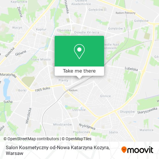 Карта Salon Kosmetyczny od-Nowa Katarzyna Kozyra