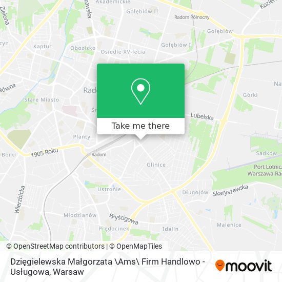 Dzięgielewska Małgorzata \Ams\ Firm Handlowo - Usługowa map