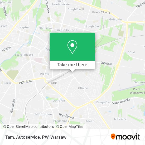 Tam. Autoservice. PW map