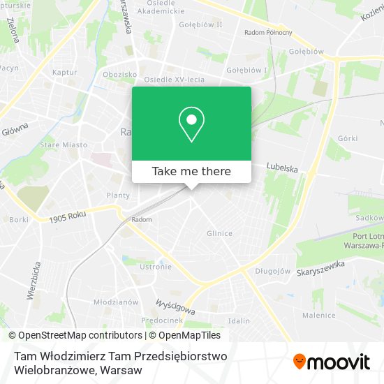 Tam Włodzimierz Tam Przedsiębiorstwo Wielobranżowe map