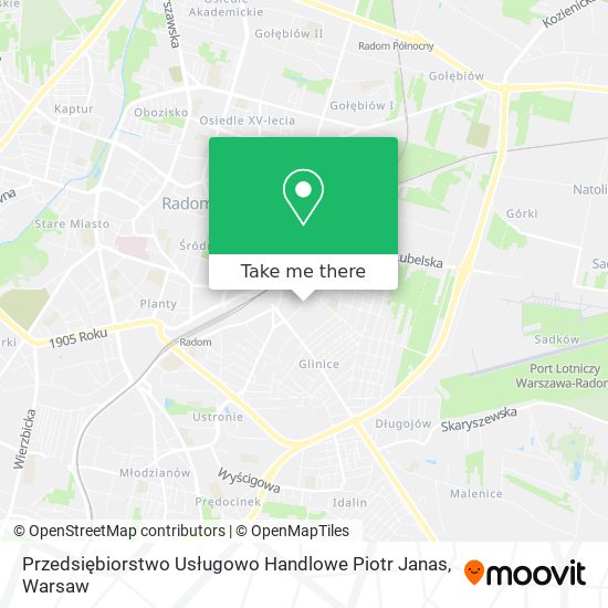 Przedsiębiorstwo Usługowo Handlowe Piotr Janas map