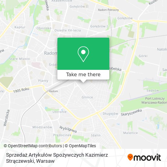 Sprzedaż Artykułów Spożywczych Kazimierz Strączewski map