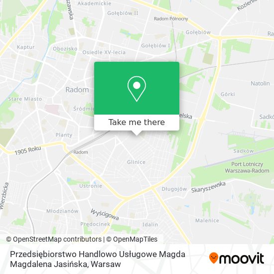 Przedsiębiorstwo Handlowo Usługowe Magda Magdalena Jasińska map