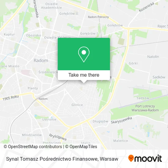 Synal Tomasz Pośrednictwo Finansowe map