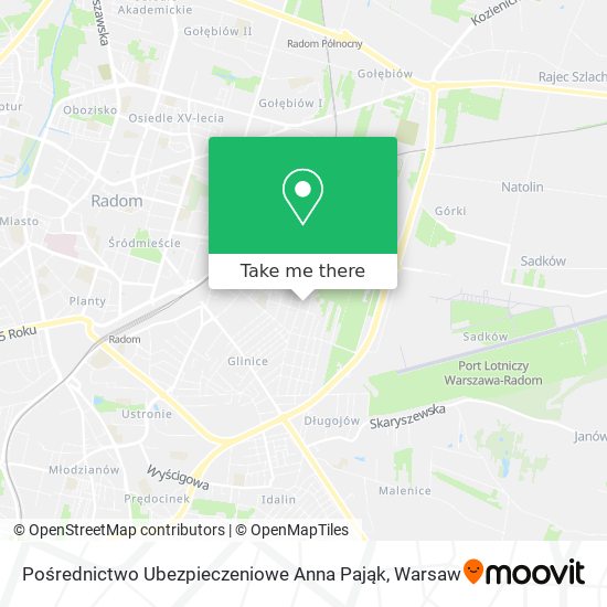 Pośrednictwo Ubezpieczeniowe Anna Pająk map