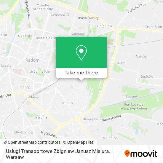 Uslugi Transportowe Zbigniew Janusz Misiura map