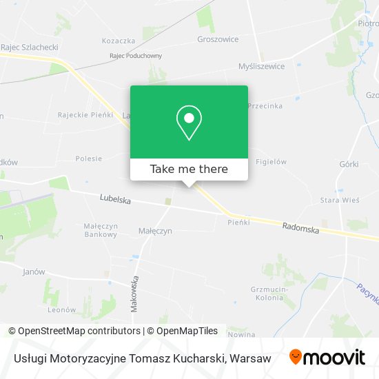 Usługi Motoryzacyjne Tomasz Kucharski map