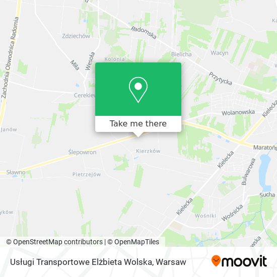 Usługi Transportowe Elżbieta Wolska map