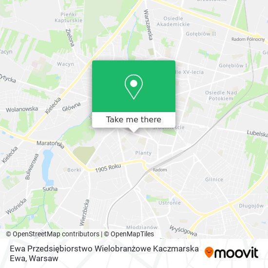 Ewa Przedsiębiorstwo Wielobranżowe Kaczmarska Ewa map