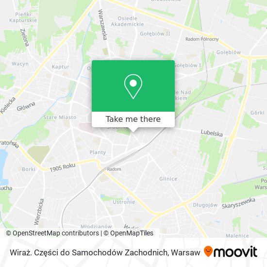 Wiraż. Części do Samochodów Zachodnich map