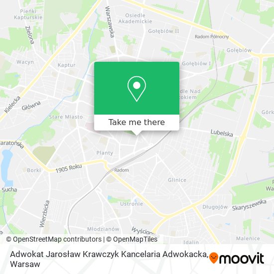 Adwokat Jarosław Krawczyk Kancelaria Adwokacka map