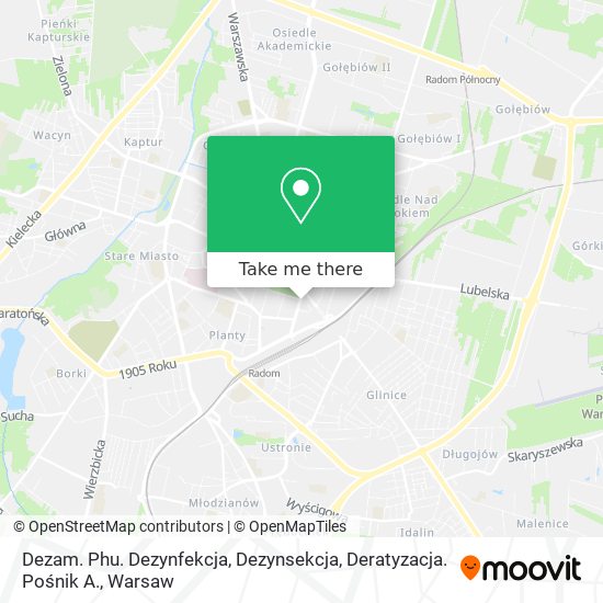 Dezam. Phu. Dezynfekcja, Dezynsekcja, Deratyzacja. Pośnik A. map