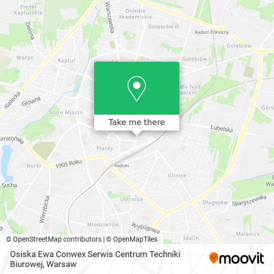 Osiska Ewa Conwex Serwis Centrum Techniki Biurowej map