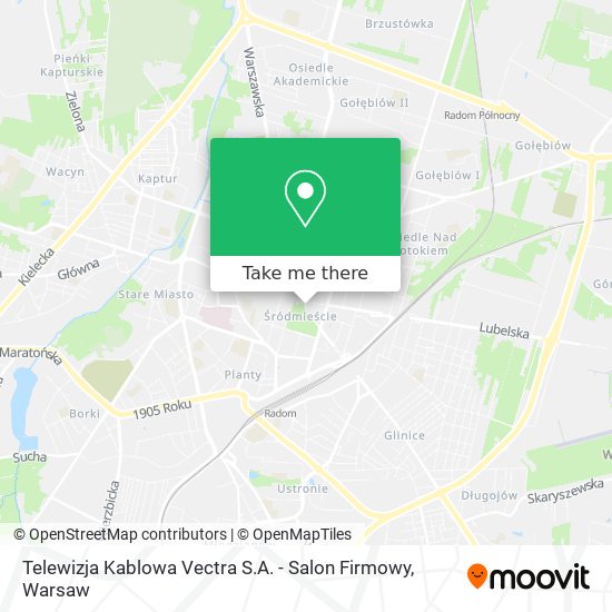 Telewizja Kablowa Vectra S.A. - Salon Firmowy map