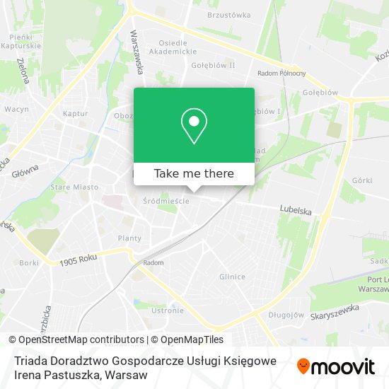 Triada Doradztwo Gospodarcze Usługi Księgowe Irena Pastuszka map