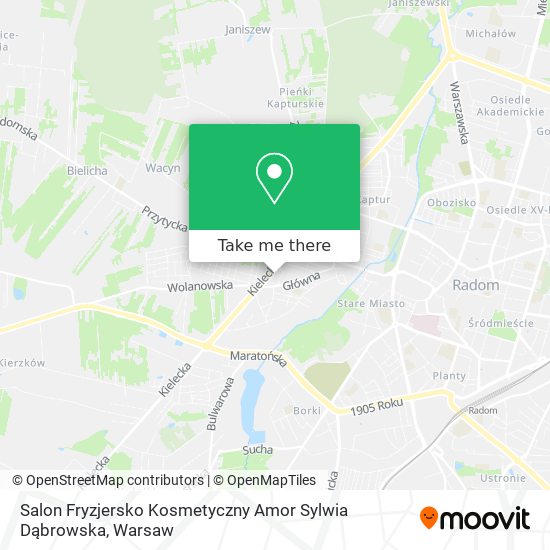 Salon Fryzjersko Kosmetyczny Amor Sylwia Dąbrowska map