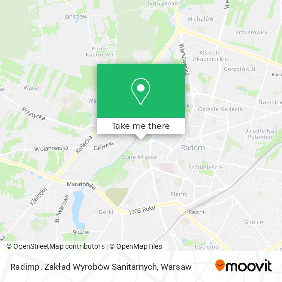 Radimp. Zakład Wyrobów Sanitarnych map