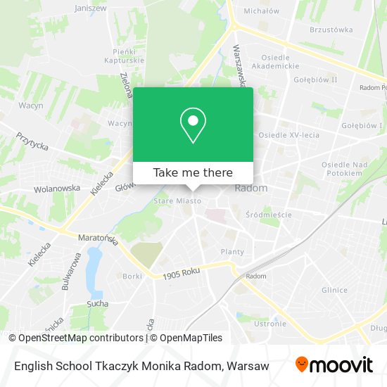 English School Tkaczyk Monika Radom map