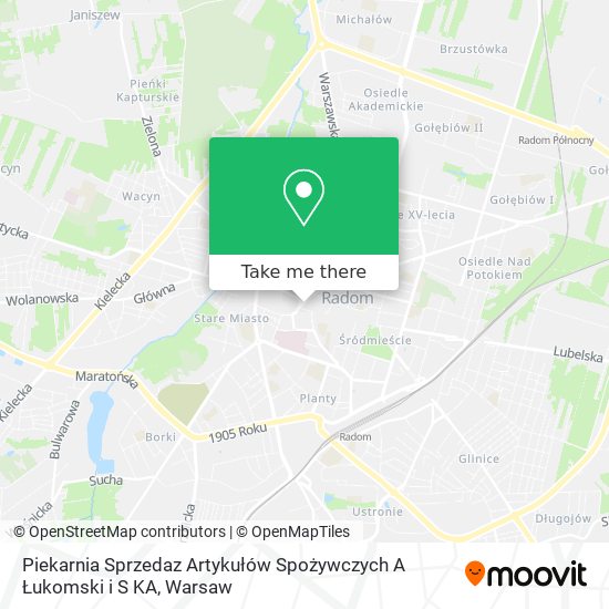 Piekarnia Sprzedaz Artykułów Spożywczych A Łukomski i S KA map