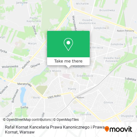 Rafał Kornat Kancelaria Prawa Kanonicznego i Prawa Kornat map