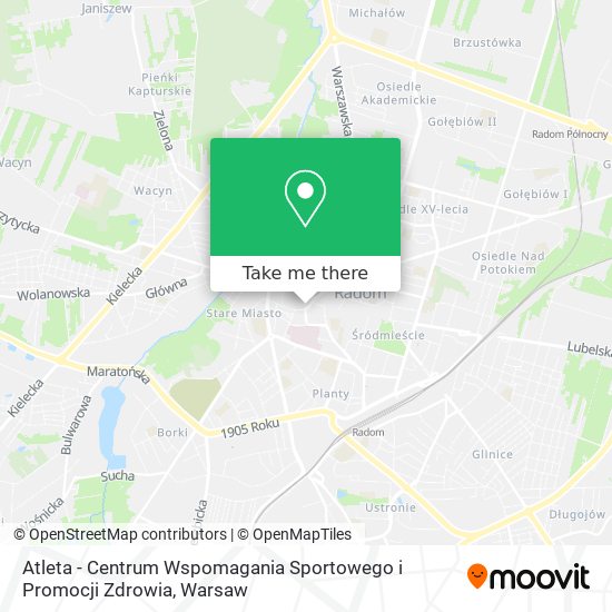 Atleta - Centrum Wspomagania Sportowego i Promocji Zdrowia map