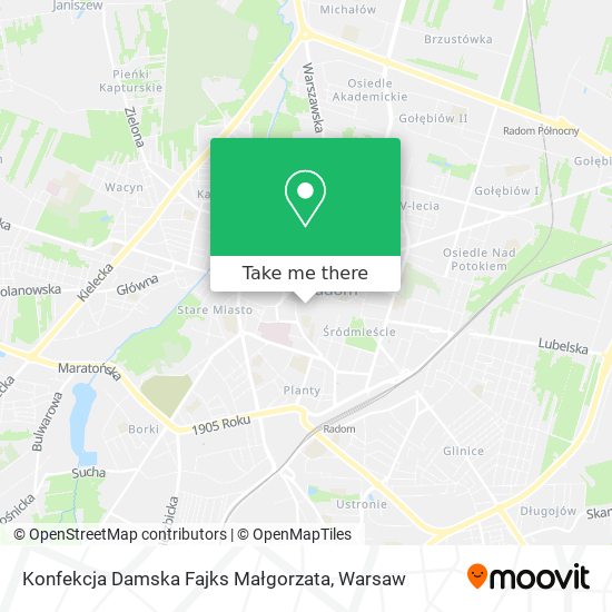 Konfekcja Damska Fajks Małgorzata map