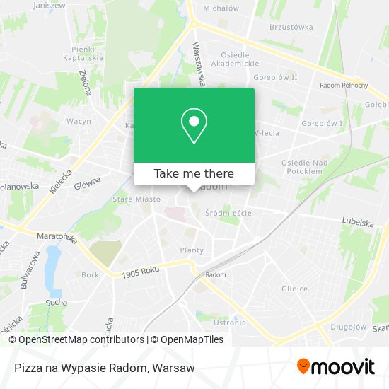 Карта Pizza na Wypasie Radom