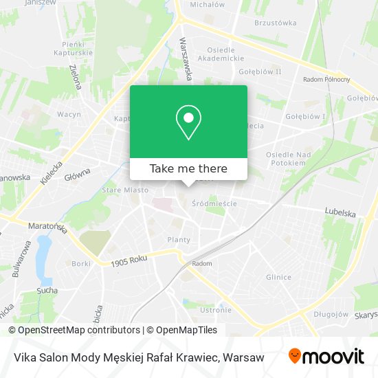 Vika Salon Mody Męskiej Rafał Krawiec map