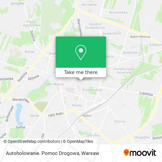 Autoholowanie. Pomoc Drogowa map