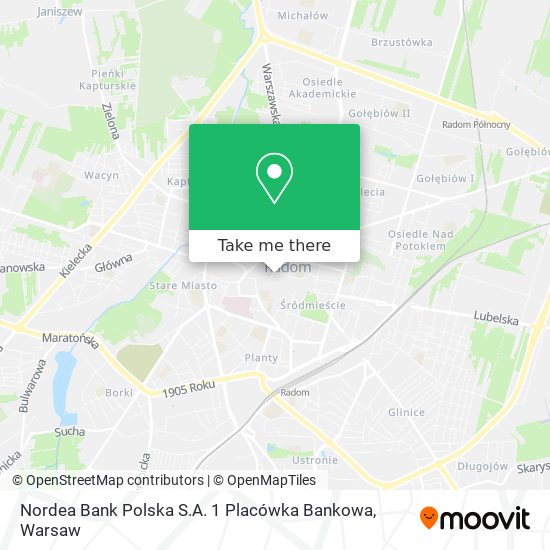 Nordea Bank Polska S.A. 1 Placówka Bankowa map