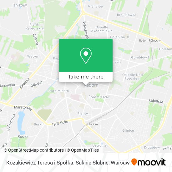 Kozakiewicz Teresa i Spółka. Suknie Ślubne map