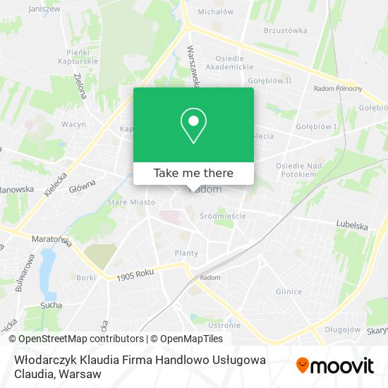 Włodarczyk Klaudia Firma Handlowo Usługowa Claudia map