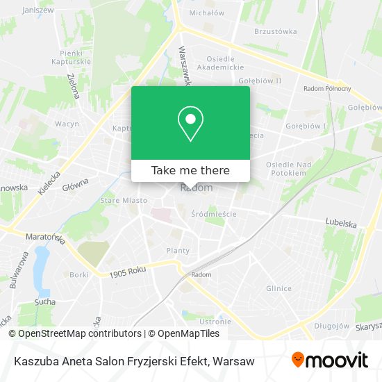 Kaszuba Aneta Salon Fryzjerski Efekt map