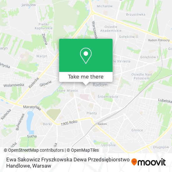 Ewa Sakowicz Fryszkowska Dewa Przedsiębiorstwo Handlowe map