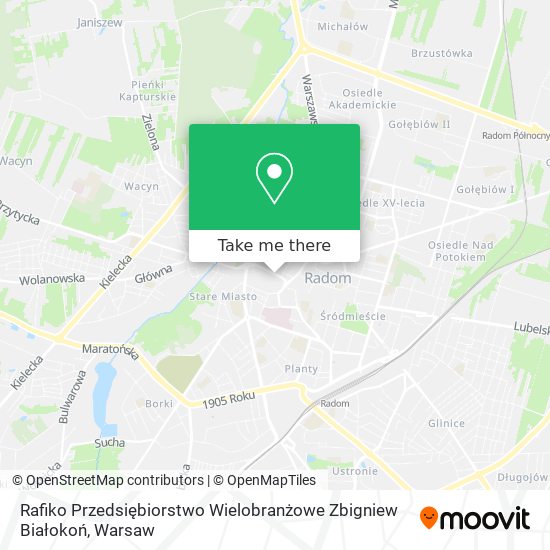 Rafiko Przedsiębiorstwo Wielobranżowe Zbigniew Białokoń map