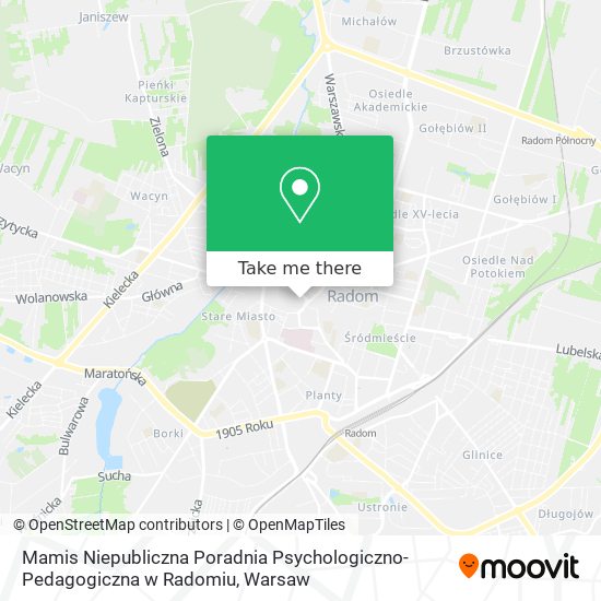 Mamis Niepubliczna Poradnia Psychologiczno-Pedagogiczna w Radomiu map