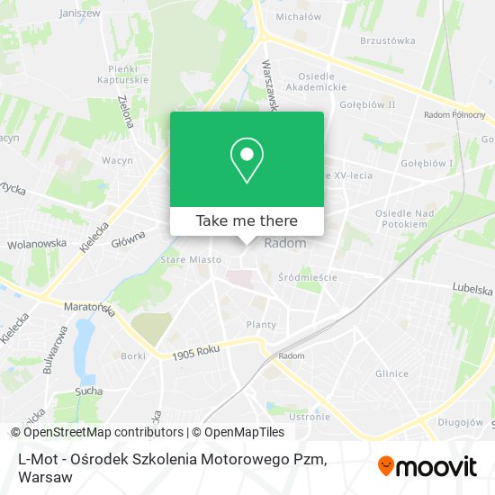 L-Mot - Ośrodek Szkolenia Motorowego Pzm map