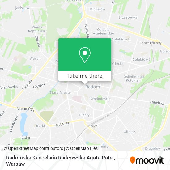 Radomska Kancelaria Radcowska Agata Pater map