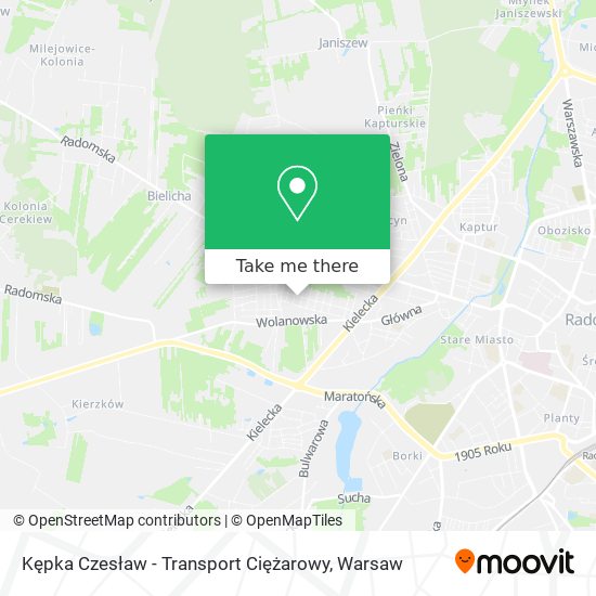 Kępka Czesław - Transport Ciężarowy map