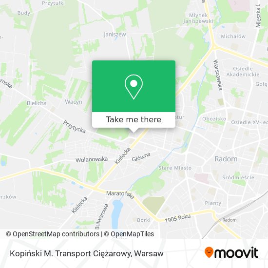 Kopiński M. Transport Ciężarowy map