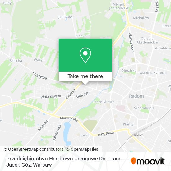 Przedsiębiorstwo Handlowo Usługowe Dar Trans Jacek Góz map