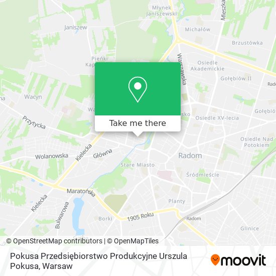 Pokusa Przedsiębiorstwo Produkcyjne Urszula Pokusa map