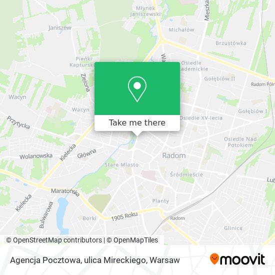 Agencja Pocztowa, ulica Mireckiego map