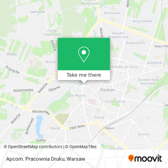 Apcom. Pracownia Druku map