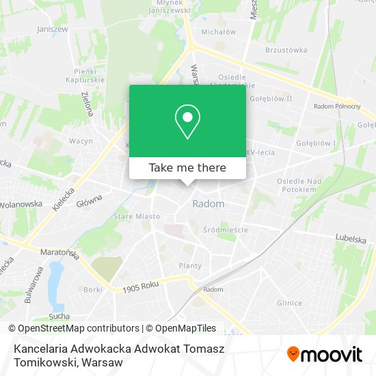 Kancelaria Adwokacka Adwokat Tomasz Tomikowski map